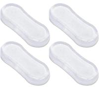 Juego de 5 protectores transparentes para asiento de inodoro, protectores de tapa de inodoro con adhesivo fuerte de silicona, amortiguadores de asiento de inodoro, almohadillas de goma para tapa de