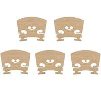 Juego de 5 puentes de madera de arce tallado a mano, ranuras para puente de violín para cuerdas de violín 4/4, herramientas de pieza de puente, herramientas de repuesto para instrumentos musicales,