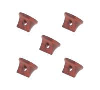 Juego de 5 puentes Erhu de sándalo para piezas de instrumentos de cuerda, color rojo con agujero inferior