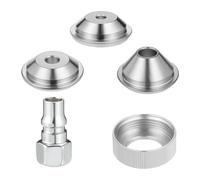 Juego de 5 puntas de orificio de pulverización de textura de precisión, incluye collar roscado para una fijación rápida y segura, punta de boquilla pulverizadora