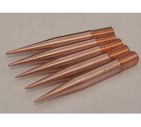 Juego de 5 puntas de soldadura, 99,99% cobre puro, rosca M4, forma precisa, sin revestimiento, compatible con Parkside, LUX, ZD, Niteo, extra duraderas