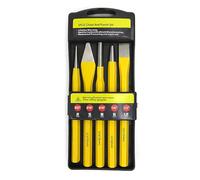 Juego de 5 punzones y cinceles con pasador cónico, cinceles en frío, perforadores centrales para procesamiento de metal y montaje mecánico (2/5/8/6/12 mm)