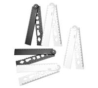 Juego De 5 Reglas Plegables De Tonos Diseño Que Ahorra Espacio Útiles Escolares Ergonómicos Para Niños Regla Mixta Profesional En Y Negro