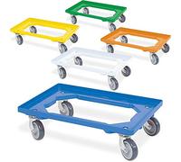 Juego de 5 rodillos para recipientes de 600 x 400 mm, 1 rodillo en azul, amarillo, verde, naranja y blanco