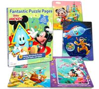 Juego de 5 rompecabezas de Mickey Mouse Clubhouse a granel, paquete de 5, más de 200 piezas de 4 a 6 años, 3 a 5 años, rompecabezas educativos de Mickey Mouse para niños | 5 rompecabezas únicos de