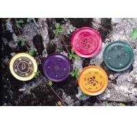 Juego de 5 Ronda Rucherstbchenhalter en varios coloures, ca 12 cm, de madera