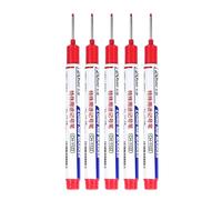 Juego de 5 rotuladores prácticos con fórmulas de secado rápido y tiras de calibración, textura colorida, marcador permanente e impermeable