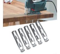 Juego de 5 ruedas guía de sierra caladora de metal para 55 varillas alternantes - Accesorios de rodillo plateado compatibles con sistemas de rueda guía de sierra de calar, trabajo