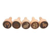 Juego de 5 sellos de masa. Sello de madera, sello infantil, sello de galletas, sello de pastelería, sello para horno, sello de cerámica, sello de madera con motivos de Pascua, fabricado en la UE