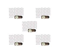 Juego de 5 sellos en polvo para cejas con plantillas para cejas, color negro, 24 tarjetas para cejas