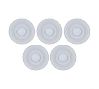 Juego de 5 tapas de silicona para vasos de viaje para botellas de vacío y tazas con juntas herméticas para evitar fugas y derrames (C)