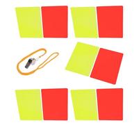 Juego de 5 tarjetas de árbitro profesionales para aplicación de reglas, educación de fútbol, accesorios de árbitro fáciles de usar