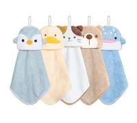 Juego de 5 Toallas de Mano Toalla Bebe Toallas de Baño de Animal Toallas Lavabo Toalla Pequeña Toallas Absorbentes Toalla Microfibra Trapos Cocina y Baños