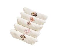 Juego de 5 toallas faciales cuadradas estampadas, juego de pañuelos de 6 capas para bebés recién nacidos, toalla de mano esencial para bebés