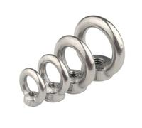 Juego de 5 tuercas de ojo de varios tamaños de acero inoxidable 304 - Anillos de elevación roscados métricos M3-M12 para aparejos de escena marina (Lifting Eye Nuts,M8 (5pcs))