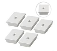 Juego de 5 tuercas de ranura en T M6 M8 de aleación de aluminio compatible con herramientas de carpintería para sierra ingletadora y prensa de taladro de mesa (M6)