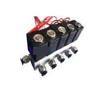 Juego de 5 válvulas de colector for tubería de conexión con diámetro exterior de 1/8, 1/4, 3/8, 1/2, 4/6/8/10 mm, válvula solenoide neumática de acción directa 2V025-06, válvula de gas(3/8")