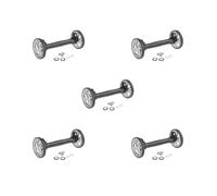 Juego de 5 varillas de extensión plegables para bicicleta, color negro titanio