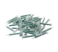 Juego de 50 boquillas de mezcla estáticas 2K, jeringas dispensadoras de pegamento de 83 mm con diámetro interior de 5,3 mm y diámetro exterior de 7,6 mm, puntas de mezclador epoxi de 16 nudos