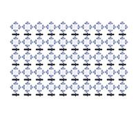 Juego de 50 boquillas pulverizadoras de 4 salidas, accesorio de riego por aspersión colgante, color gris