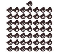 Juego de 50 botones en forma de oso con 2 agujeros para coser y manualidades decorativas de madera