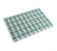 Juego de 50 cajas de almacenamiento de componentes, caja organizadora de piezas electrónicas para resistencias condensadores, 25 x 30 x 20 mm (gris)