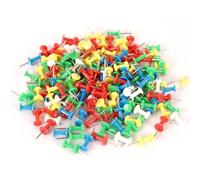 Juego de 50 chinchetas coloridas, 22 mm de longitud, cabeza de plástico con punta de metal, multicolor