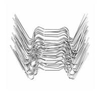 Juego de 50 clips de retención de vidrio de acero inoxidable para invernaderos, abrazadera de resorte antioxidante, clip en forma de W para fijación segura del marco, abrazadera de vidrio para