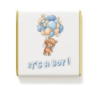 Juego de 50 diseños adorables de chocolate para niña y niño, obsequios para baby shower (Boy - Bear Design)