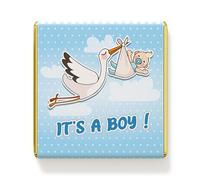 Juego de 50 diseños adorables de chocolate para niña y niño, obsequios para baby shower (Boy - Stork Design)