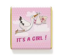 Juego de 50 diseños adorables de chocolate para niña y niño, obsequios para baby shower (Girl - Stork Design)