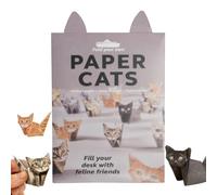 Juego de 50 hojas de papel de origami para gatos, 3D de papel, kit de manualidades hecho a mano para adultos y niños, Cats Origami para decoración, regalo