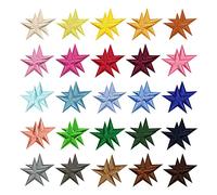 Juego de 50 parches bordados para planchar, estrellas adhesivas, accesorios de bricolaje para camisetas, jeans, faldas, sombreros, ropa
