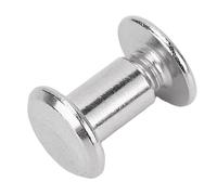Juego de 50 pares de tornillos de remache de acero inoxidable, duraderos, de alta estabilidad, botón de cabeza redonda plana para artesanía en piel