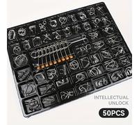 Juego de 50 piezas de cerradura inteligente Luban con agujero, rompecabezas lock y cadena completa - Regalo ideal para , Navidad o