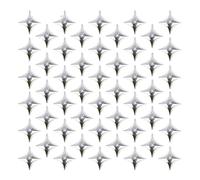 Juego De 50 Piezas Globos Estrella Cuatro Puntas 10 Pulgadas, Plateados Lámina Adecuados for Fiestas Cumpleaños, Decoraciones Fiesta Graduación, Regalos Para Fiesta