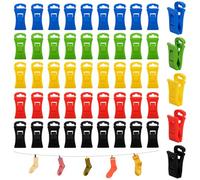 Juego de 50 Pinzas para Calcetines, 5 Colores - Organizador de Lavadora y Secadora, Clip para Colgar Ropa Interior, Guantes, Pañuelos - Multiusos para Hogar y Viaje