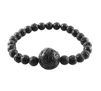 Juego de 50 pulseras elásticas de piedra volcánica que cambiaron el mundo, talla única, Vidrio, No es una piedra preciosa