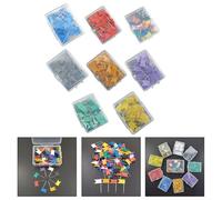 Juego de 50 tachuelas de bandera colorida para proyectos de manualidades y tablones de anuncios, fácil fijación de papel (azul)