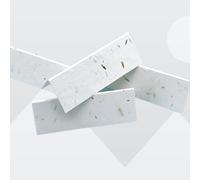 Juego de 50 tarjetas grandes para plantar, papel semillado hecho a mano, en blanco para decoración