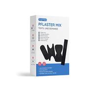 Juego de 50 unidades de parches de tela negra - Caja con pavimento de dedo largo, pavimento para la cabeza de los dedos, pavimentación y tiras de pavimentación - caja llena para viajes y oficina - Juego de pavimentos - cinta aid