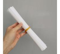 Juego de 50 varillas de soldadura de plástico para reparación de parachoques, ABS, PP, PVC, polietileno, 200 mm, compatible con piezas de plástico automotrices, motocicletas (PP blanco)