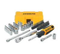 Juego de 50 vasos nano y accesorios DeWalt con trinquete de 1/4" DWMT81610-0