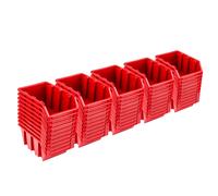 Juego de 50 x cajas apilables NP16 rojo cajas de almacenamiento cajas de clas...