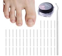 Juego de 51 unidades para corregir uñas encarnadas, tiras de alisado de uñas sin dolor con elevador de uñas, pinza para uñas de los pies, corrección de uñas de los pies, para uñas encarnadas