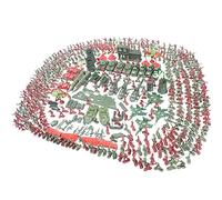 Juego de 519 figuras de soldados del ejército, juego de soldados, figuras de juguete militar, figuras de plástico, militares militares, militares con soldados, aviones, tanques, banderas para niños 3+