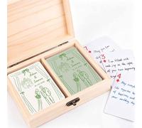 Juego de 54 cartas personalizadas para invitados de boda con caja de almacenamiento, nombre personalizado de novia, novio, fecha, tarjetas de firma de invitados, alternativa de libro de visitas de