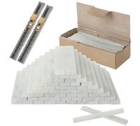 Juego de 54 lápices de esteatita para soldar, marcas claras y precisas en azulejos de pizarra de acero, piedra natural, fácil de borrar para construcción industrial, incluye 2 clips para bolígrafo