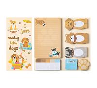 Juego de 550 hojas de notas adhesivas, clips de papel con forma de perro, novedosos blocs de notas autoadhesivas para niños, hogar, oficina, escuela, marcador de página, regalo para profesores y