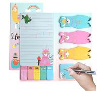 Juego de 550 hojas de notas adhesivas con forma de alpaca, clips de papel, Hogar, Oficina y Escuela, Suministros Escolares Creativos, Marcadores de Páginas, Regalo para Estudiantes y Profesores